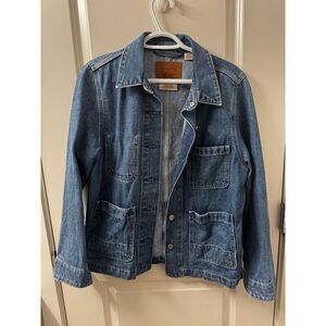 Levi's Strauss & Co Denim Chore Jacket Workwear Utility Multi Pocket Medium Wash